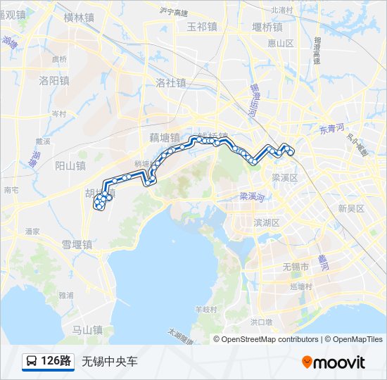 公交126路的线路图