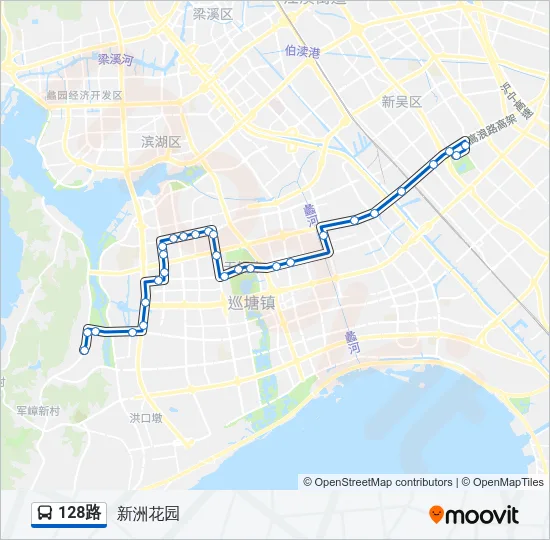 128路 Bus Line Map