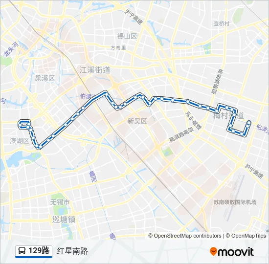 129路 Bus Line Map