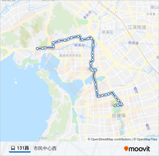 公交131路的线路图