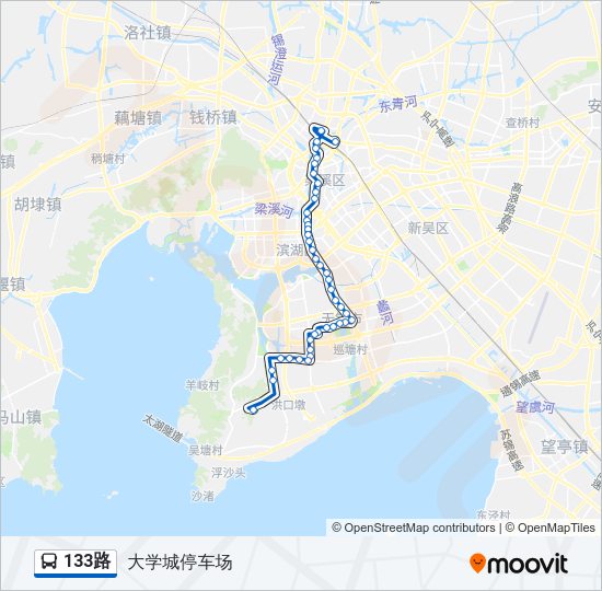 公交133路的线路图