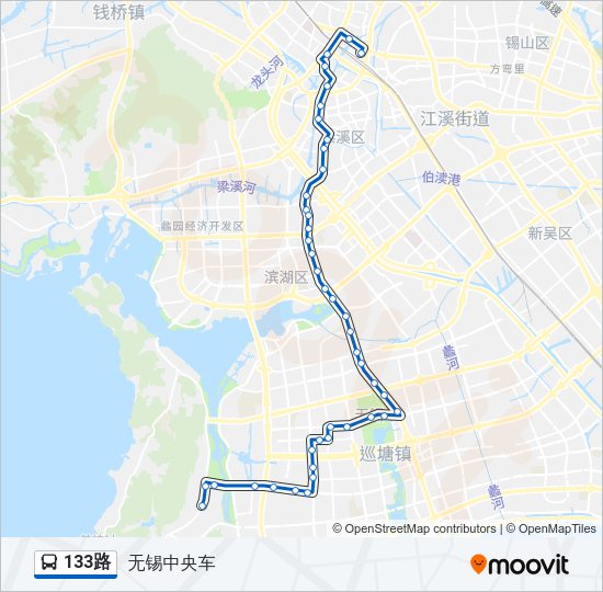 公交133路的线路图