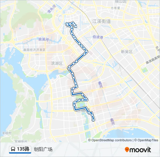 135路 Bus Line Map