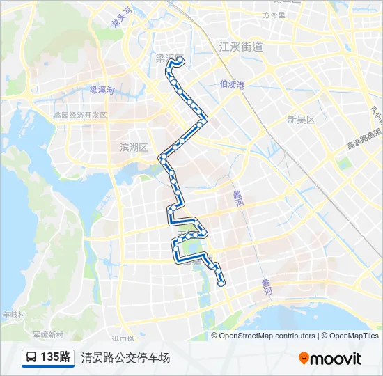 135路 Bus Line Map