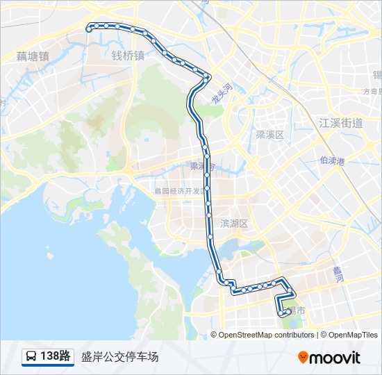 公交138路的线路图