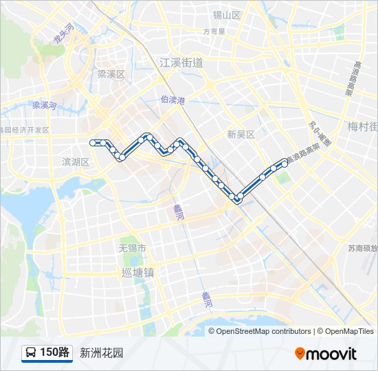 150路 bus Line Map
