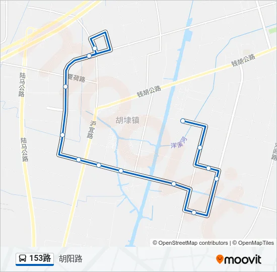 153路 Bus Line Map