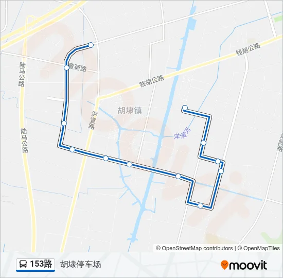 153路 Bus Line Map