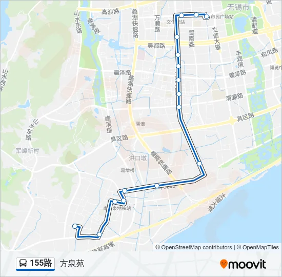 155路 Bus Line Map