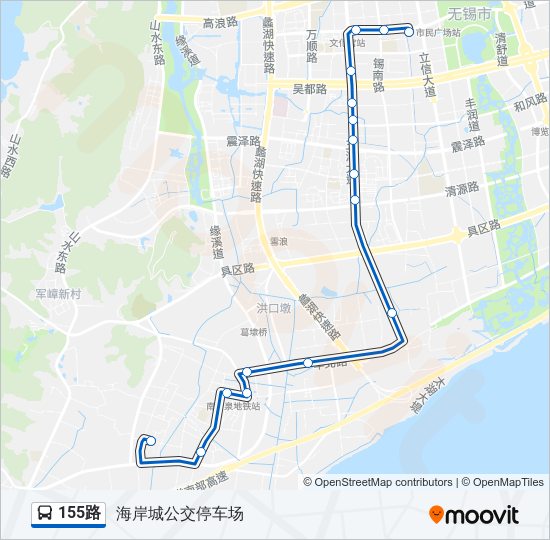 155路 bus Line Map