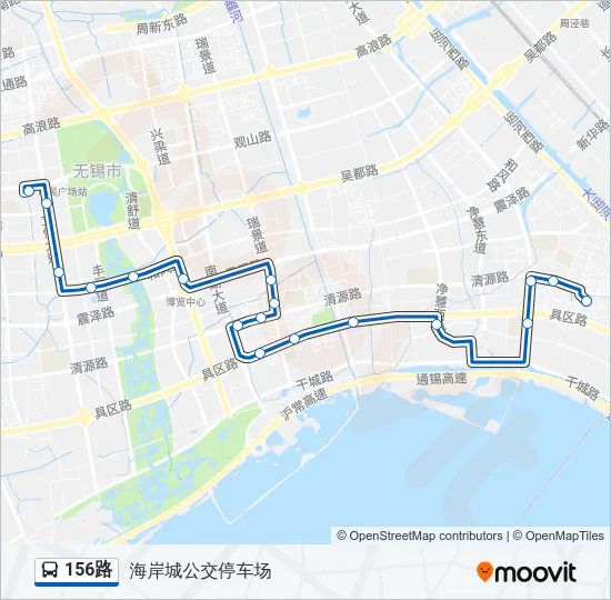 156路 Bus Line Map
