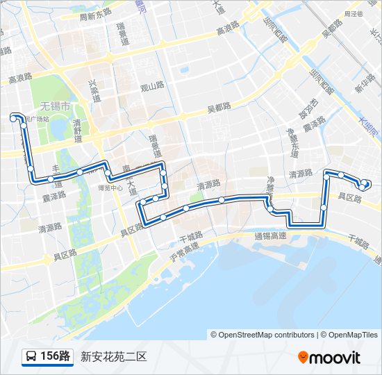 公交156路的线路图