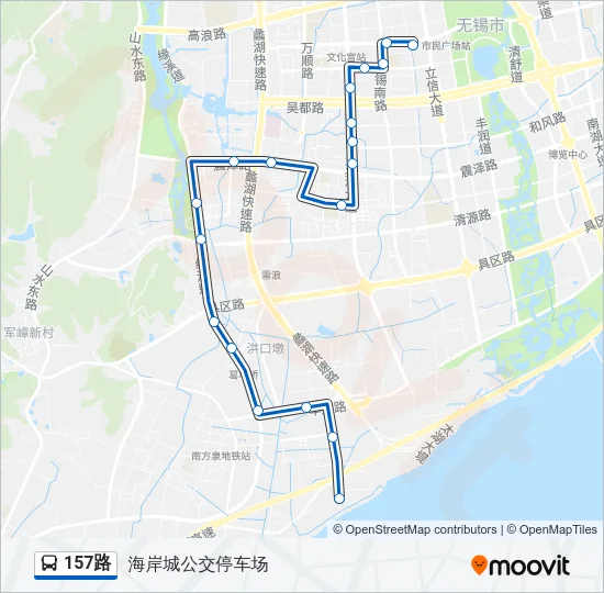 157路 Bus Line Map