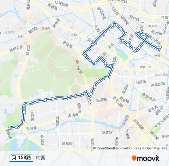 158路 Bus Line Map