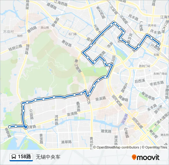 158路 Bus Line Map