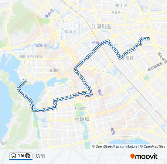 160路 Bus Line Map