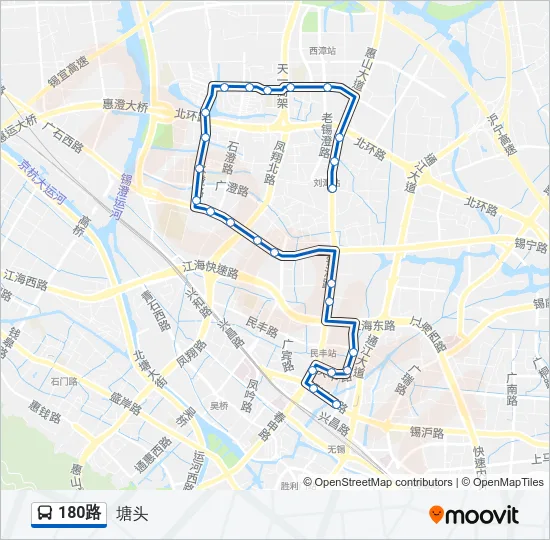 180路 Bus Line Map