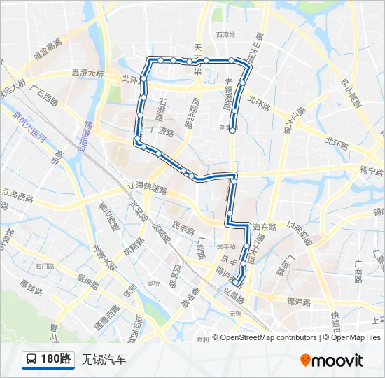 180路 Bus Line Map