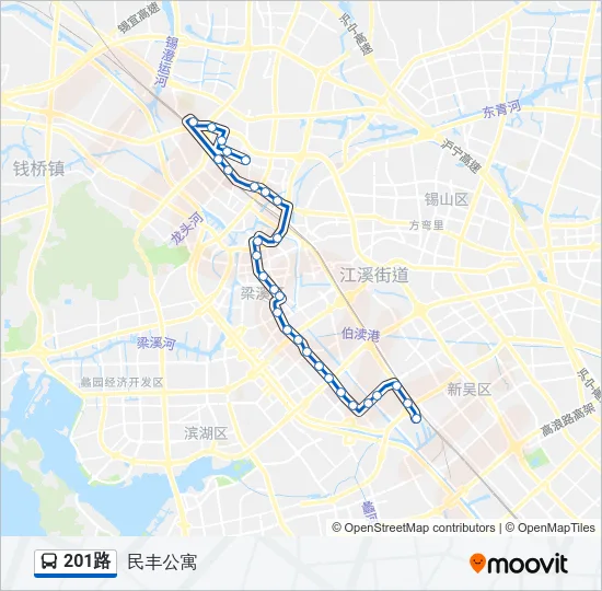 201路 Bus Line Map