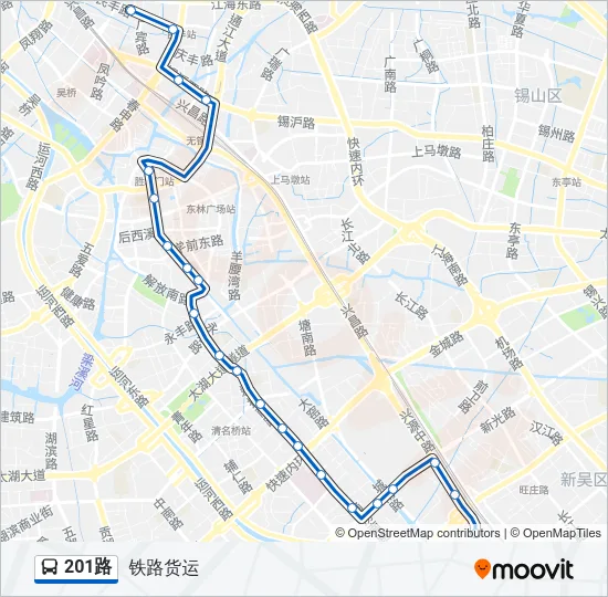 201路 Bus Line Map