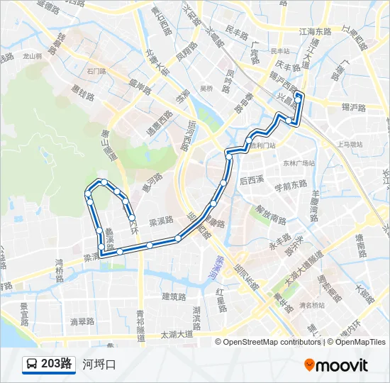 203路 Bus Line Map
