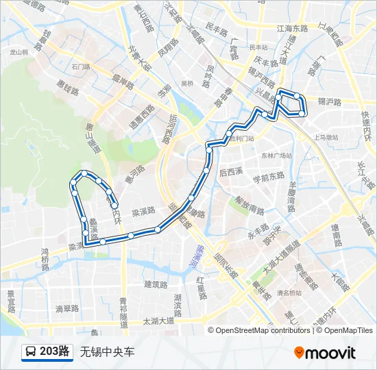 203路 Bus Line Map