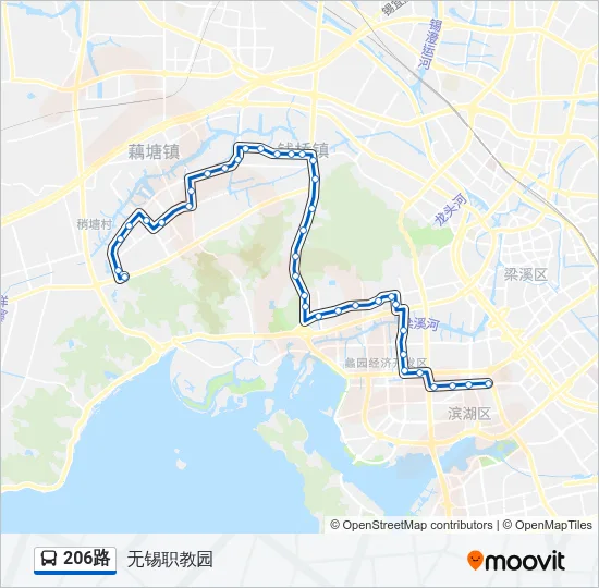 206路 Bus Line Map