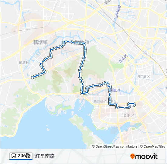 206路 Bus Line Map