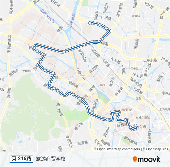 216路 Bus Line Map