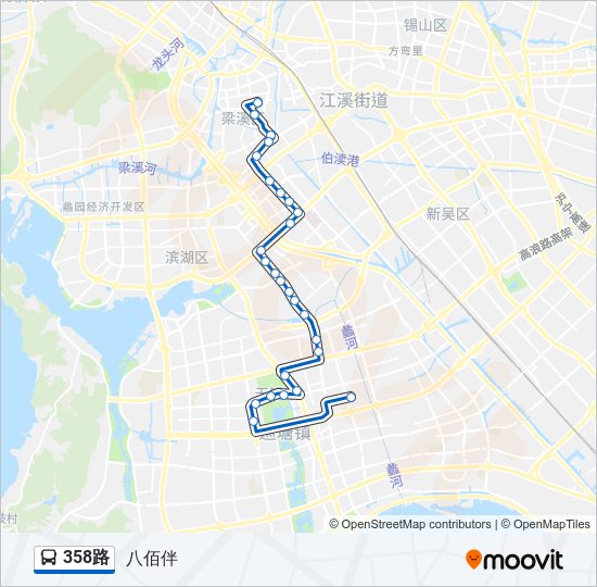 公交358路的线路图