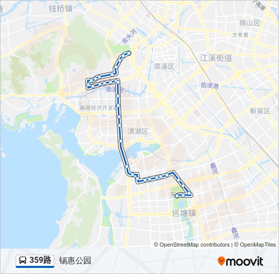 公交359路的线路图