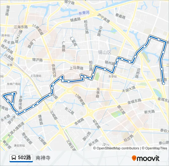 502路 Bus Line Map