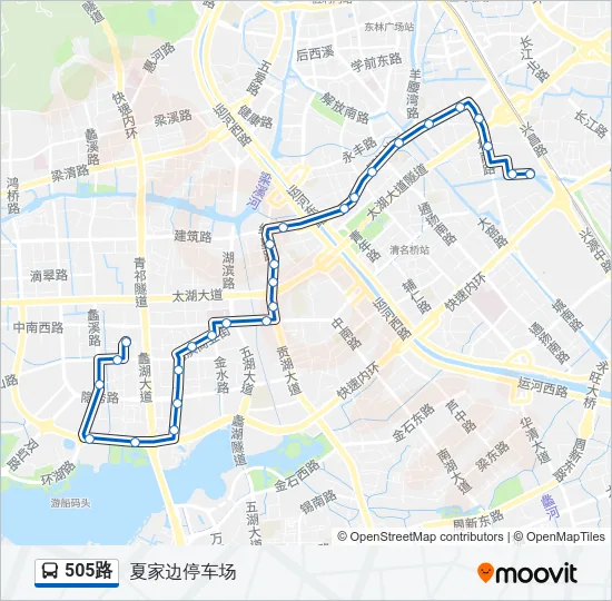 505路 Bus Line Map