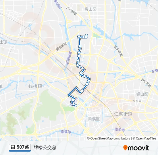 公交507路的线路图