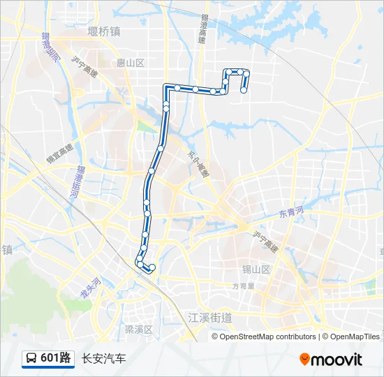 601路 Bus Line Map