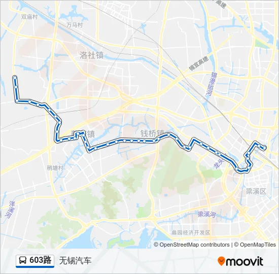 603路 Bus Line Map