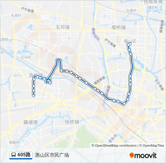 605路 Bus Line Map