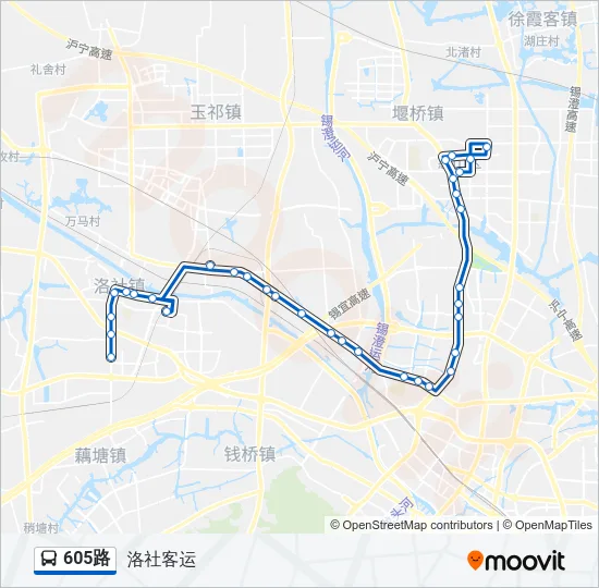 605路 Bus Line Map