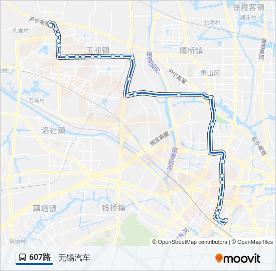 607路 bus Line Map