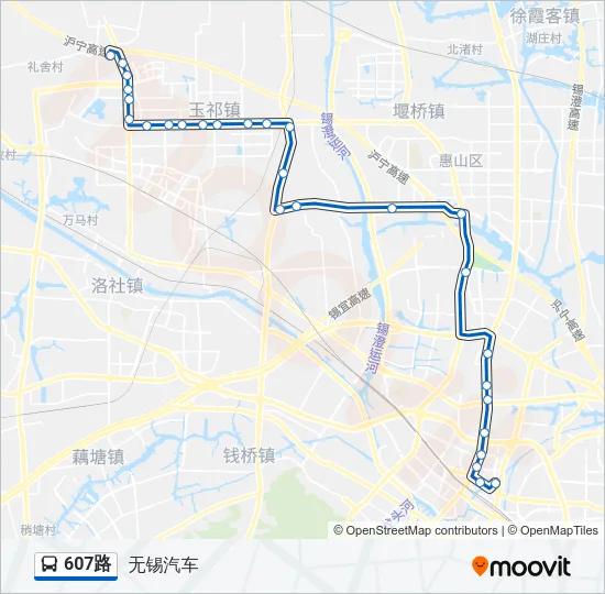 607路 Bus Line Map