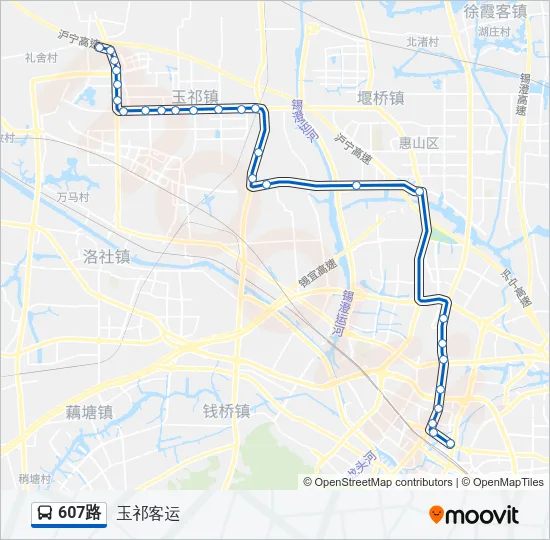 607路 Bus Line Map