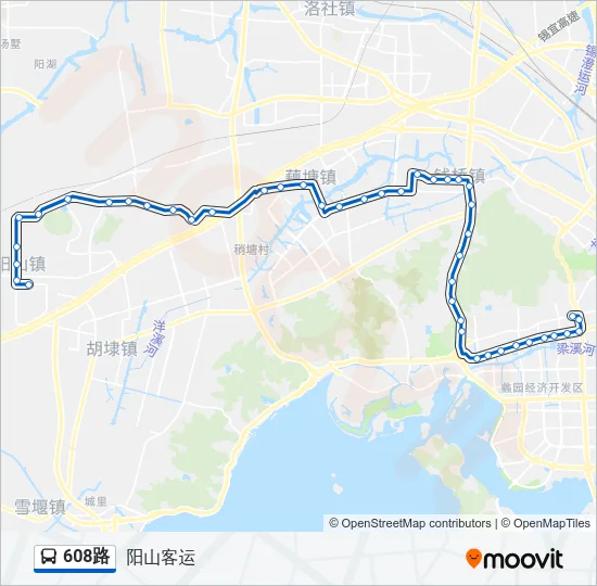 608路 Bus Line Map