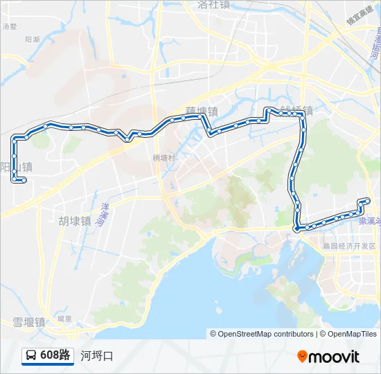 608路 Bus Line Map