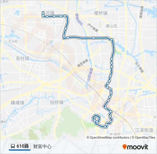 610路 Bus Line Map