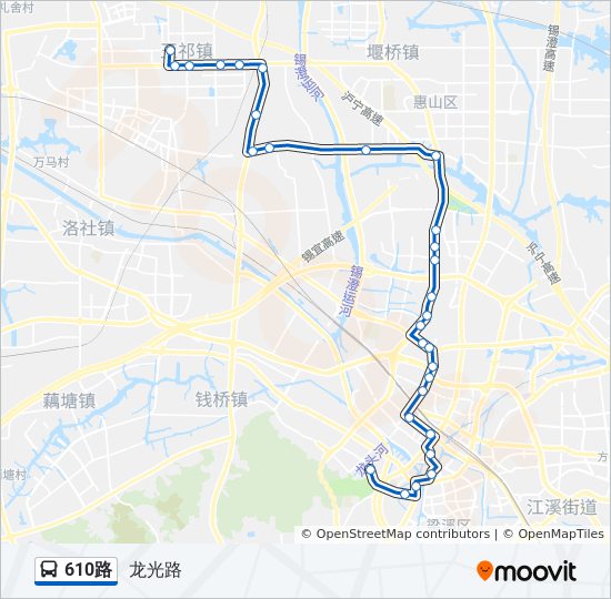 武汉610路公交车路线图图片