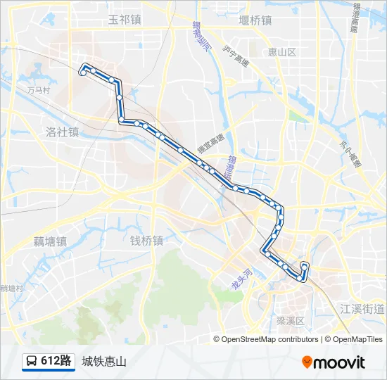612路 Bus Line Map