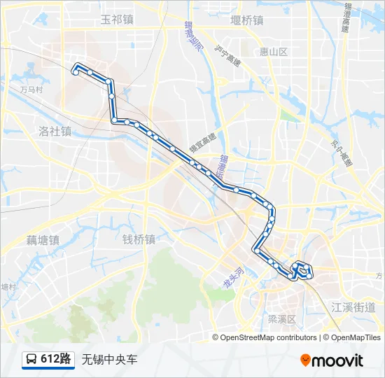 612路 Bus Line Map