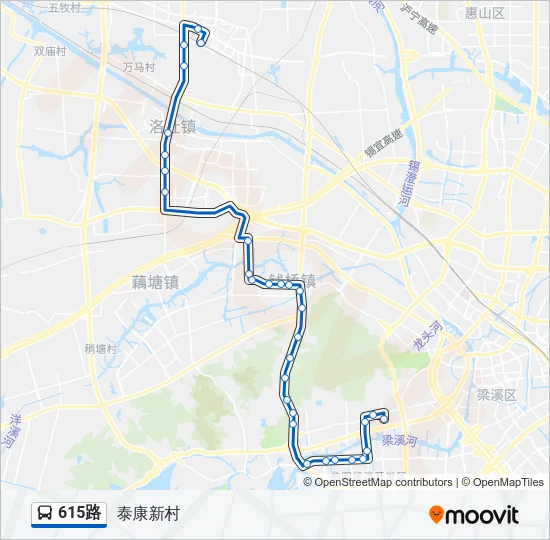 615路 Bus Line Map