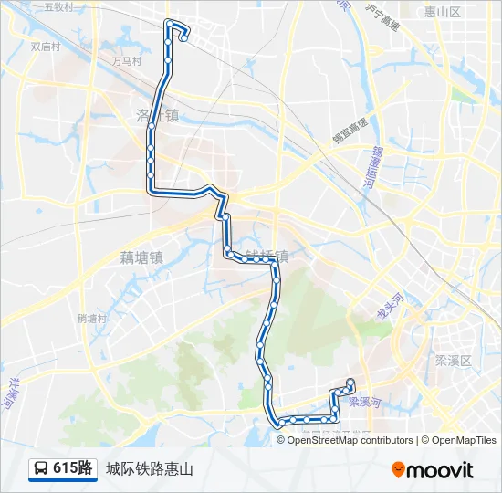615路 Bus Line Map