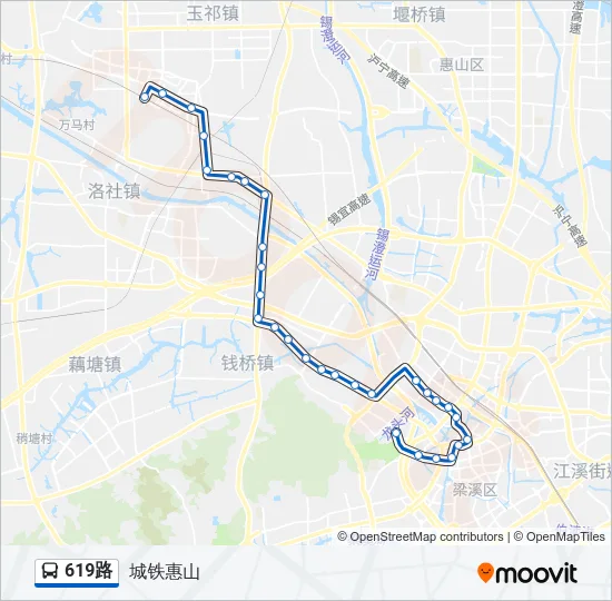 619路 Bus Line Map